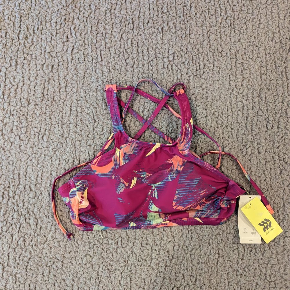 all in motion swim top